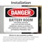 Signmission Battery Room Contains Lead-Acid Danger Sign, Vinyl Decal, 10in W x 7in L, 2PK OS-2PACK-DS-D-710-L-1910 - alternate 4